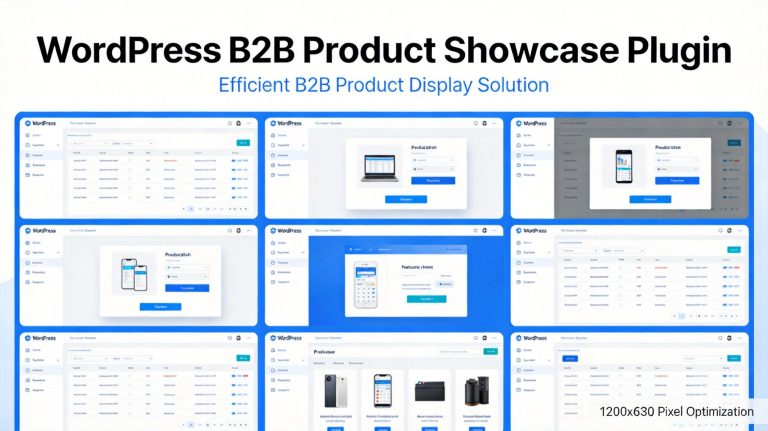 WordPress B2B产品展示插件推荐 - 打造专业企业产品目录